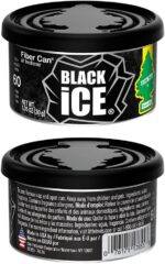 LITTLE TREES Car Air Freshener | Fiber Can Provides Long Lasting Scent for Auto or Home | Recycled Fiber | Black Ice, 4 Air Fresheners - Image 3
