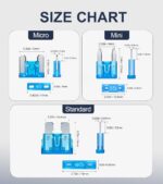 JOREST 300Pcs Car Fuse Assortment Kit, 160 Mini Blade Fuses Automotive + 90 Standard Auto Fuses + 50 Micro + Puller – Replacement for RV Camper Boat Truck (2Amp 3A 5A 7.5A 10A 15A 20A 25A 30A 35A 40A) - Image 7