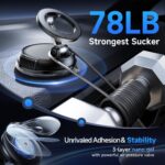 Car Phone Holder for Magsafe [78+LBS Strongest Suction & 2400gf Magnetic] 360° Adjustable Car Phone Mount, Phone Holders for Your Car for iPhone 17 Pro Max 16 15 14 13 12 Air Plus (Carbon Fiber) - Image 3