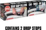 Drop Stop - The Original Patented Car Seat Gap Filler (As Seen On Shark Tank) - Between Seats Console Organizer, Set of 2 and Slide Free Pad and Light - Image 2